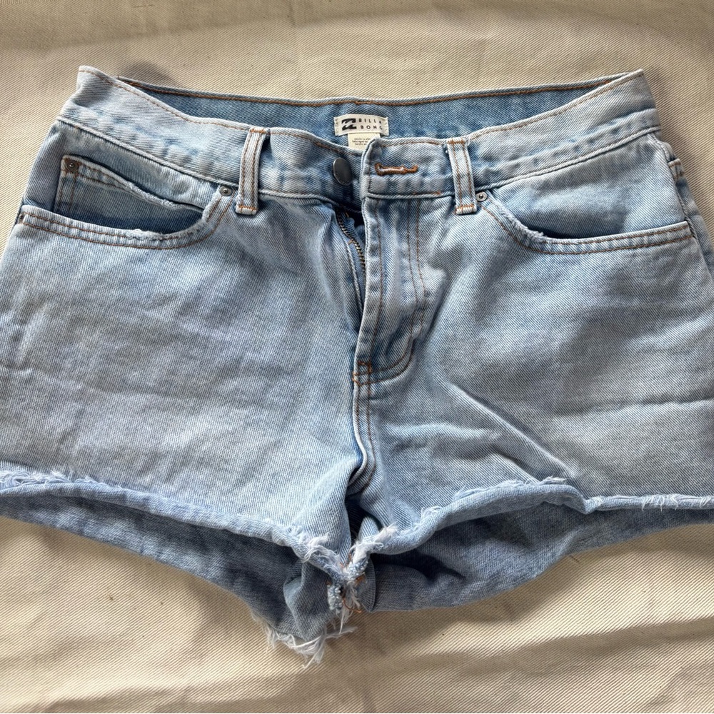 Billabong Blue Distressed Jean Shorts
